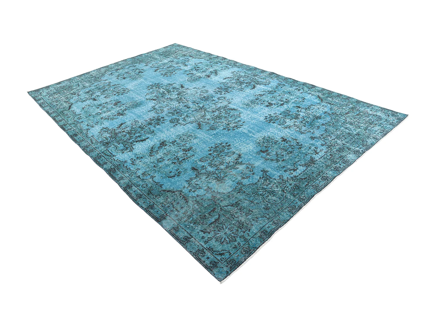 Tapis de laine 203x307 Bleu Ultra Vintage