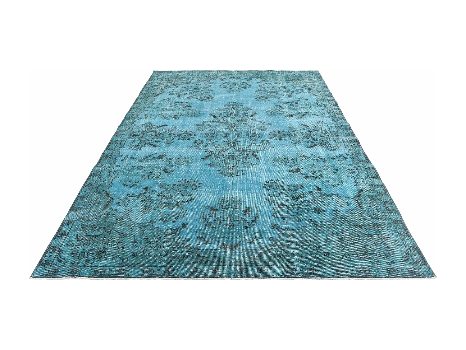 Tapis de laine 203x307 Bleu Ultra Vintage