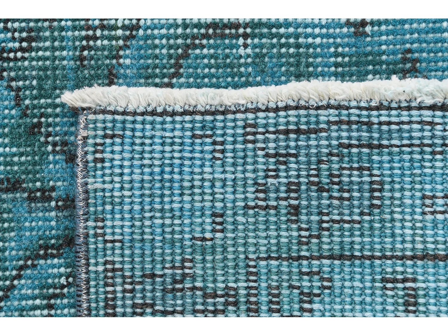 Tapis de laine 203x307 Bleu Ultra Vintage