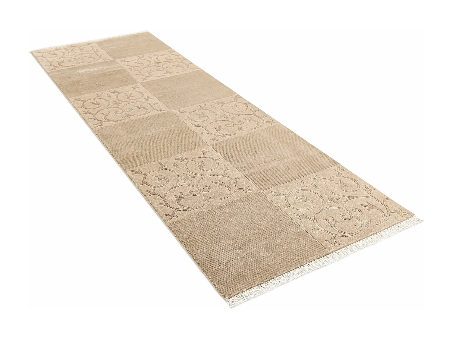 Tappeto per corridoio in lana 102x300 marrone Darya