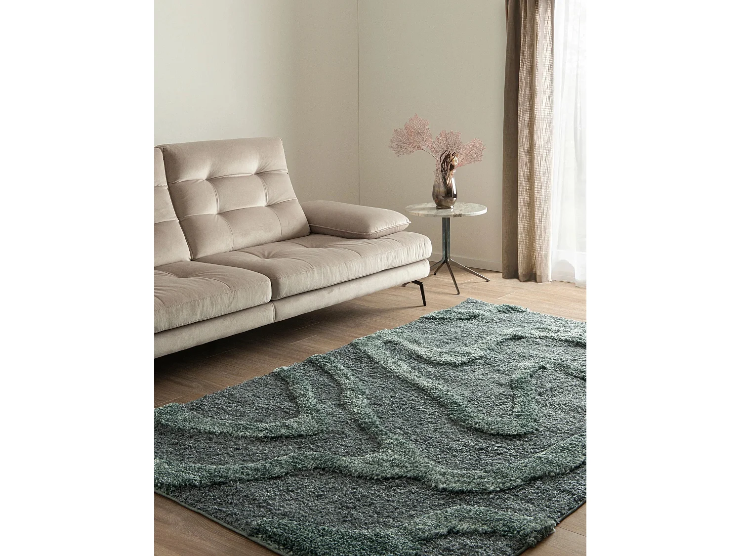 Tapis shaggy 160x245 Bleu Thun Arbor