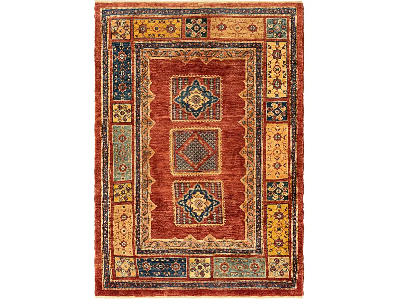 Tapis de laine 112x158 rouge Kashkuli