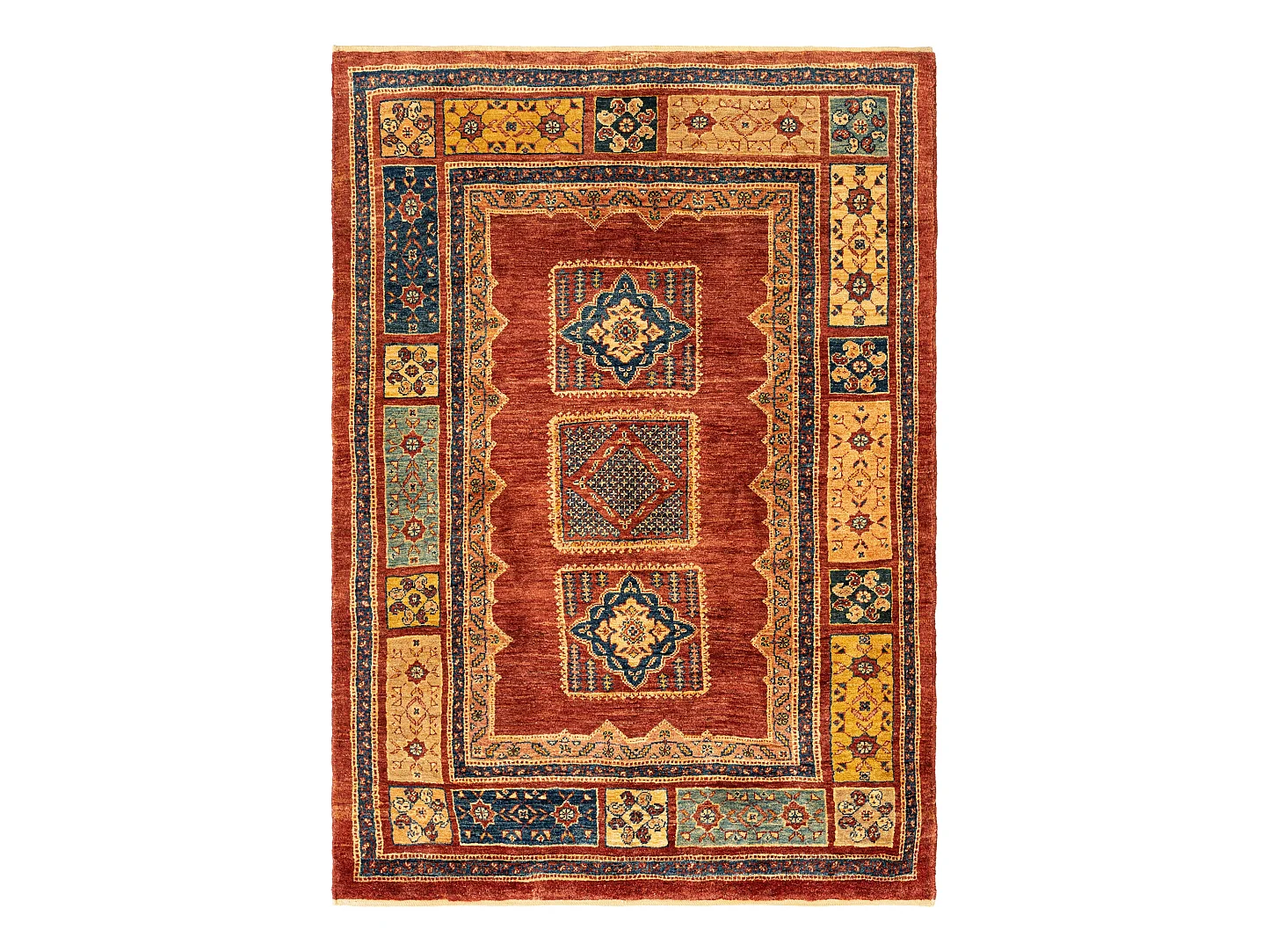 Tapis de laine 112x158 rouge Kashkuli