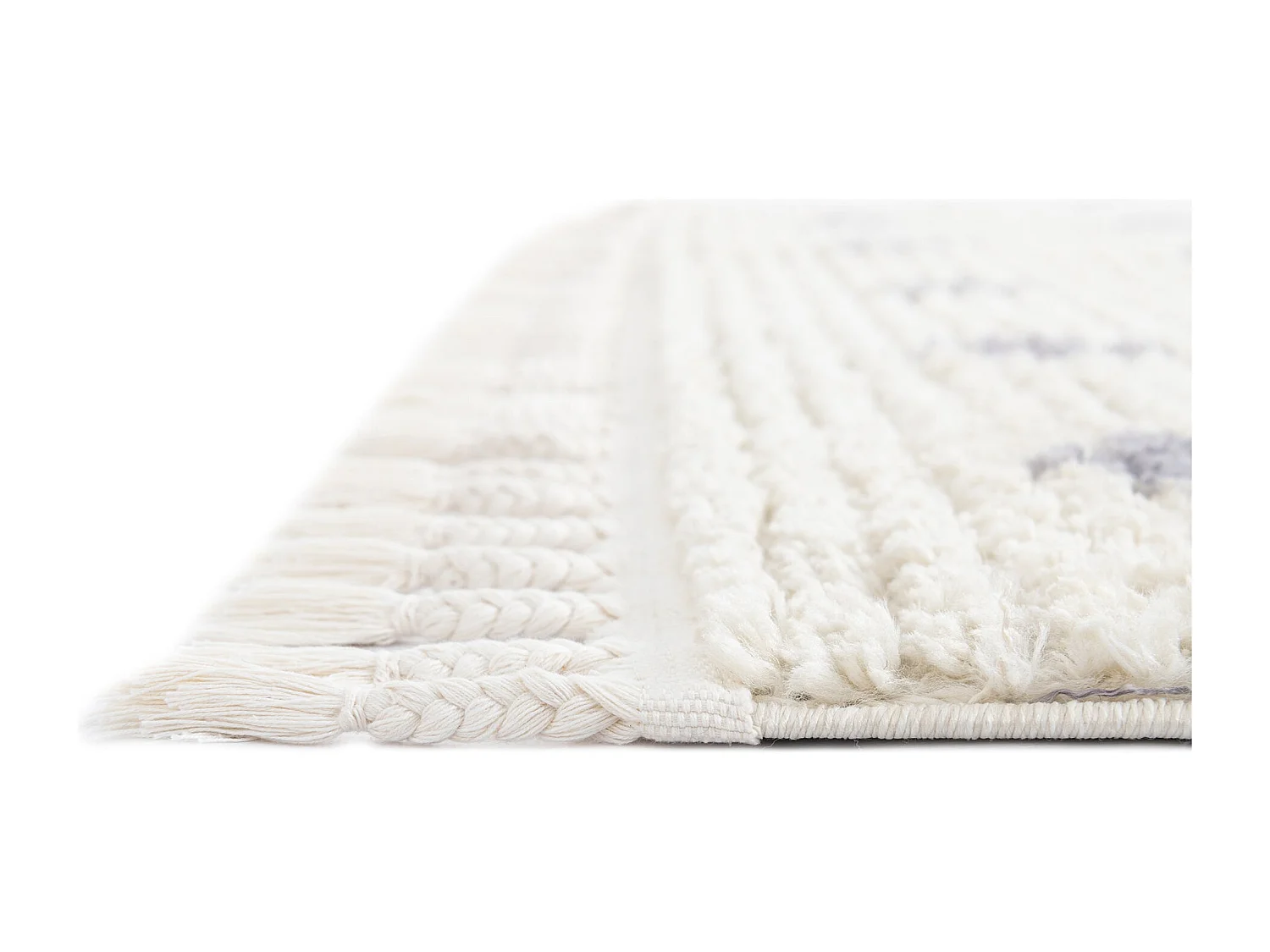 Tapis shaggy 160x245 beige Frauenfeld Rood