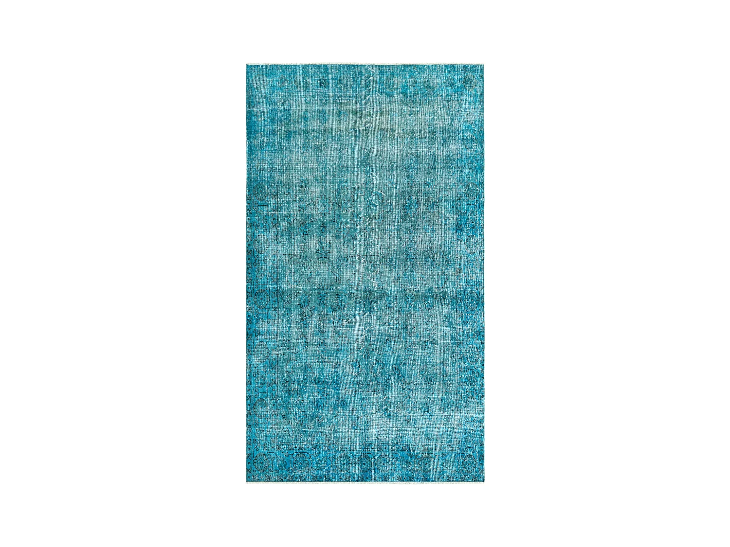 Tapis de laine 142x249 Bleu Ultra Vintage
