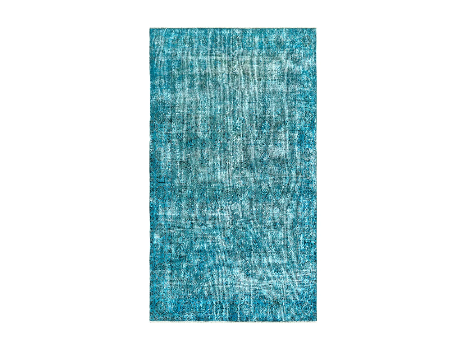 Tapis de laine 142x249 Bleu Ultra Vintage
