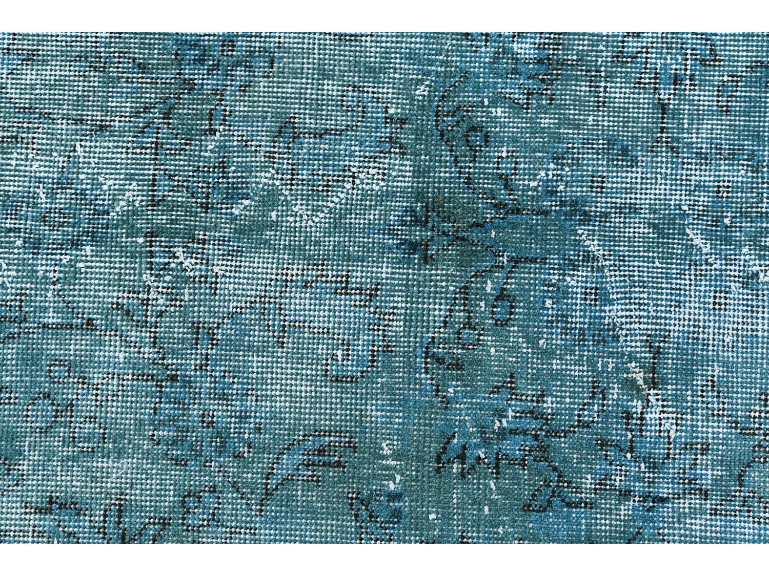 Tapis de laine 142x249 Bleu Ultra Vintage