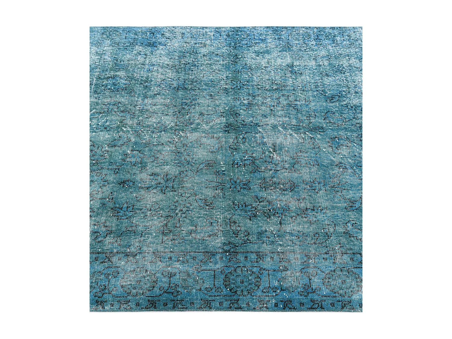Tapis de laine 142x249 Bleu Ultra Vintage