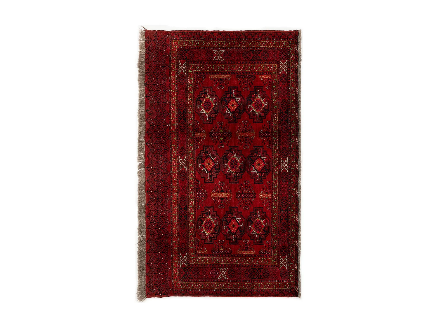 Wollteppich 100x178 Rot Afghan