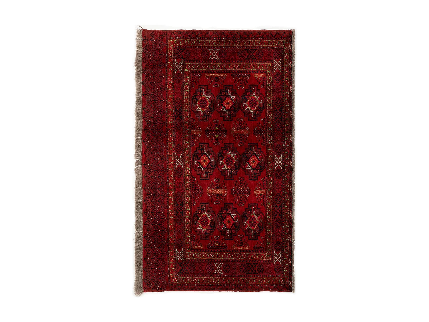 Wollteppich 100x178 Rot Afghan