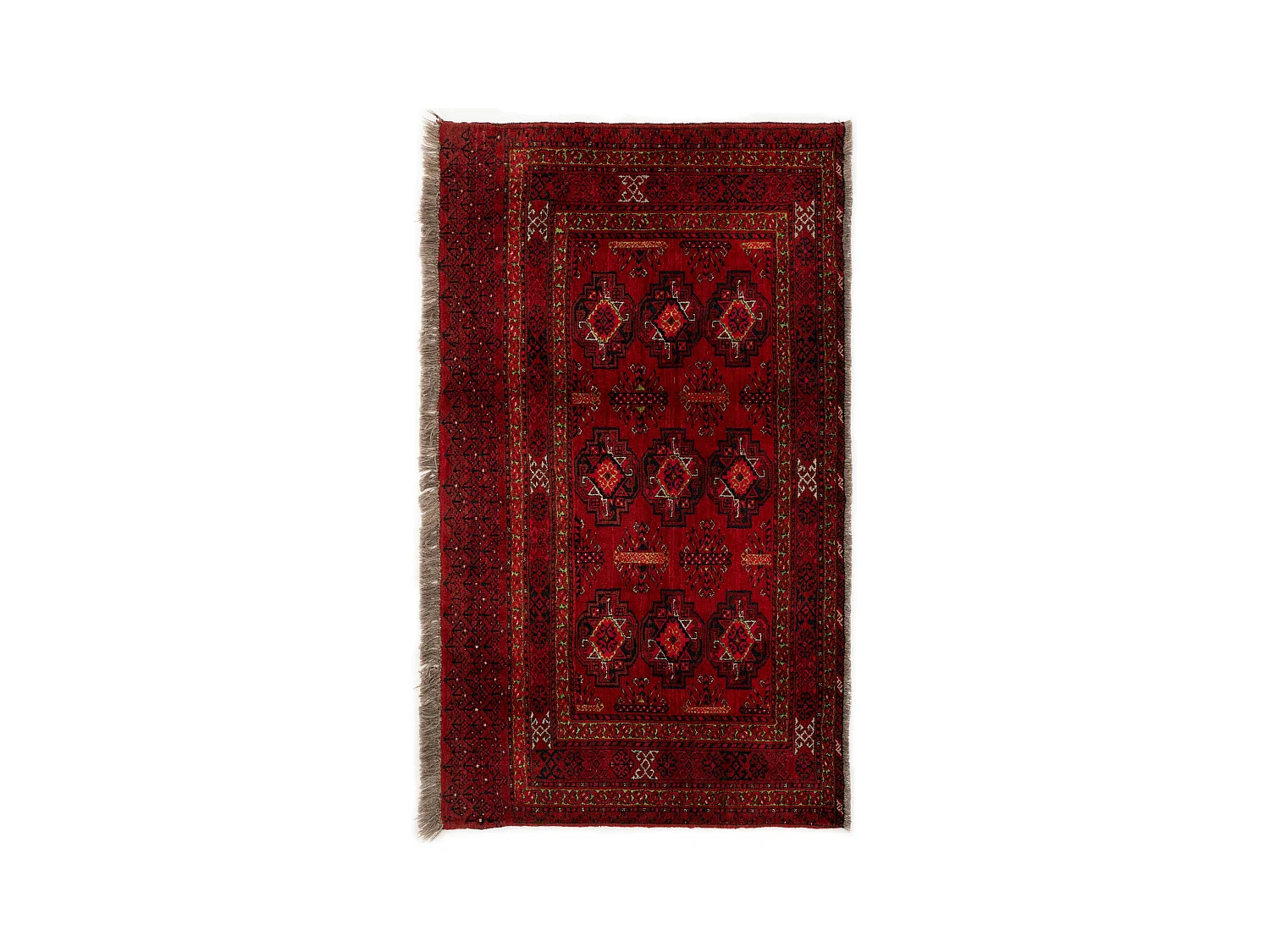 Tapis de laine 100x178 rouge Afghan