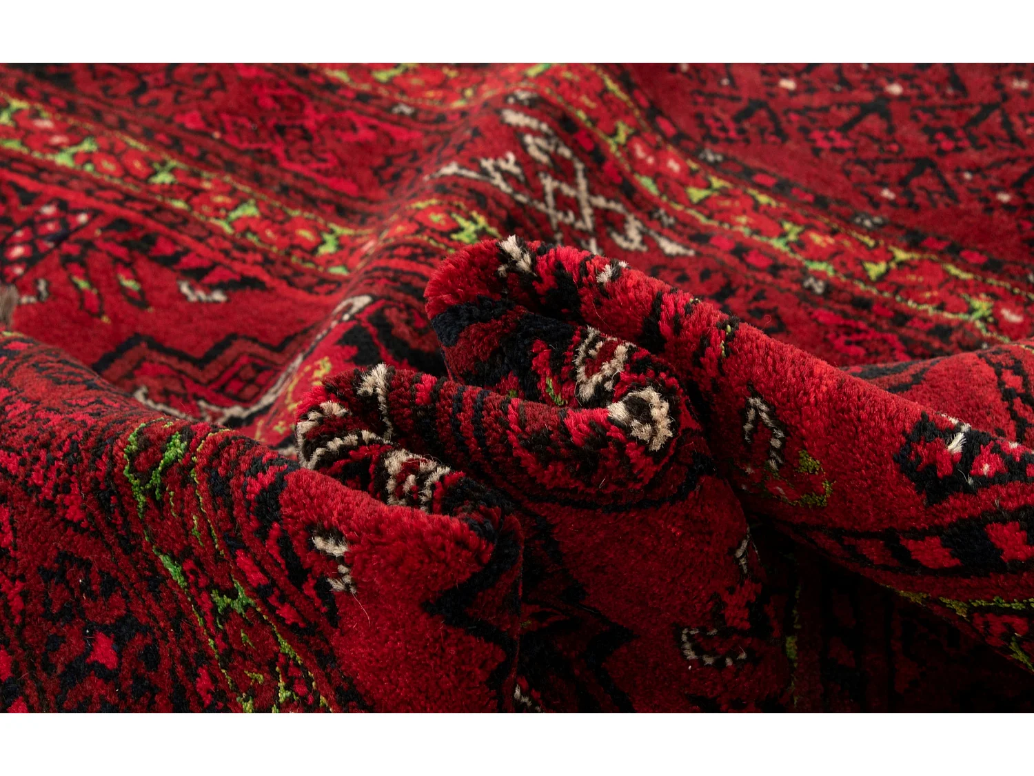 Tapis de laine 100x178 rouge Afghan