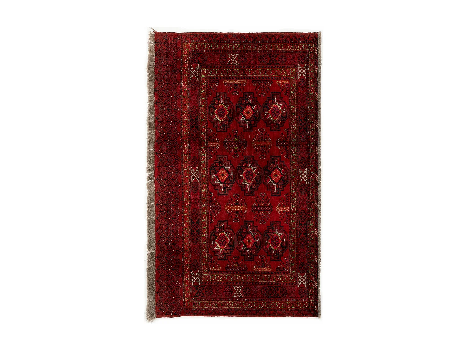 Tapis de laine 100x178 rouge Afghan