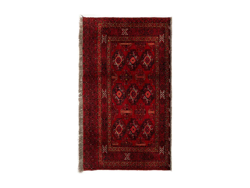 Tapis de laine 100x178 rouge Afghan