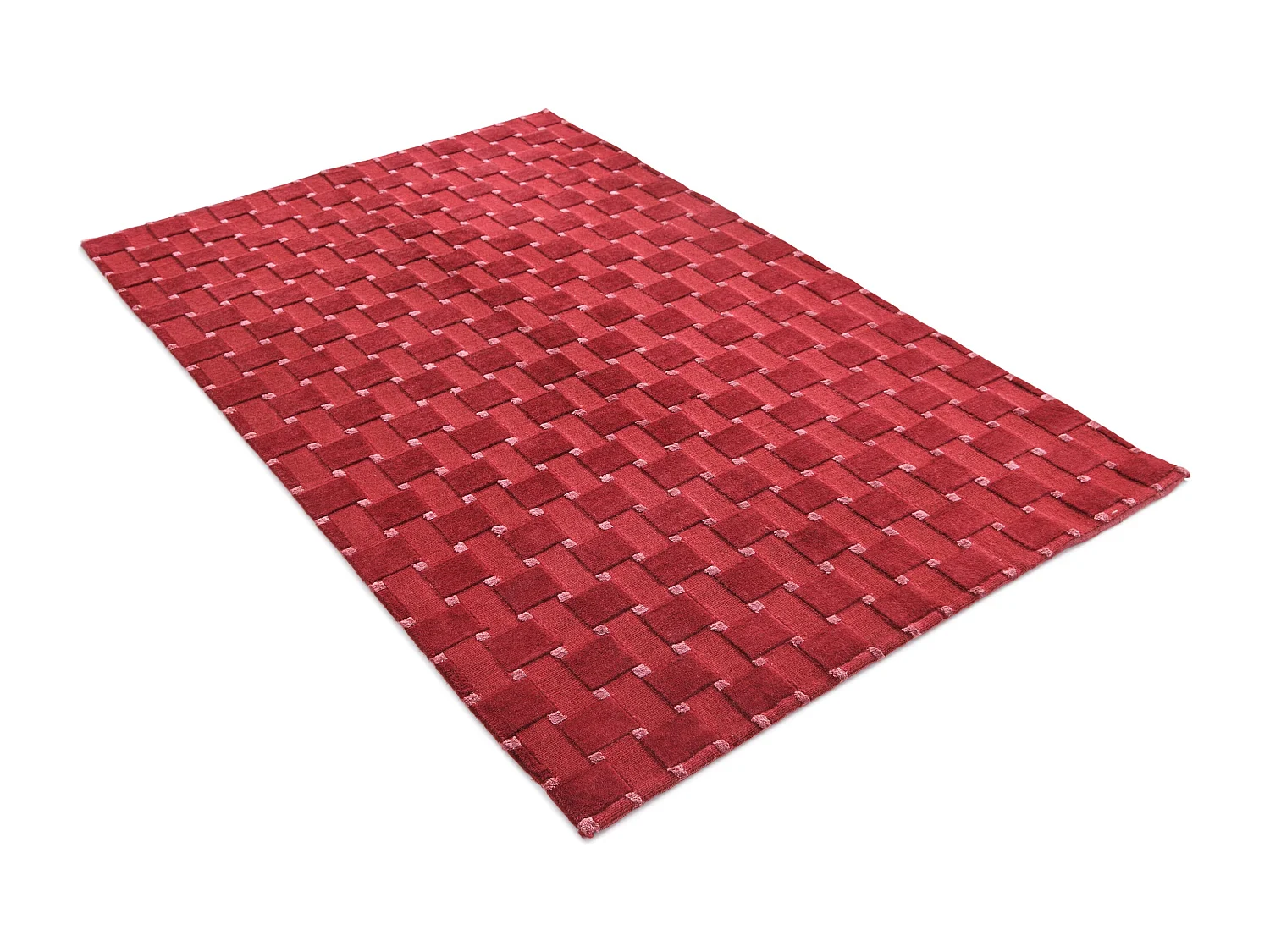 Tapis de laine 119x191 rouge Darya