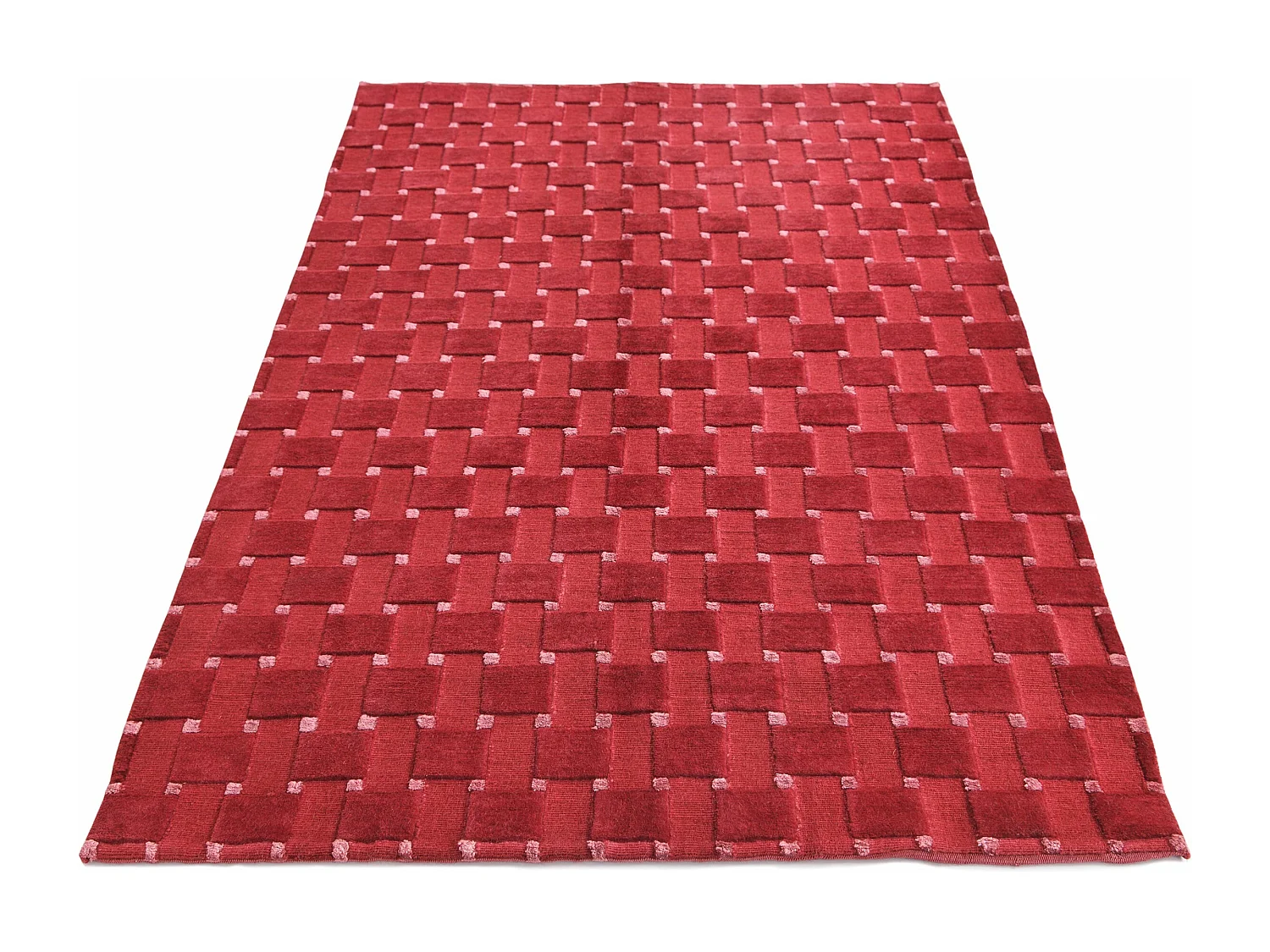 Tapis de laine 119x191 rouge Darya