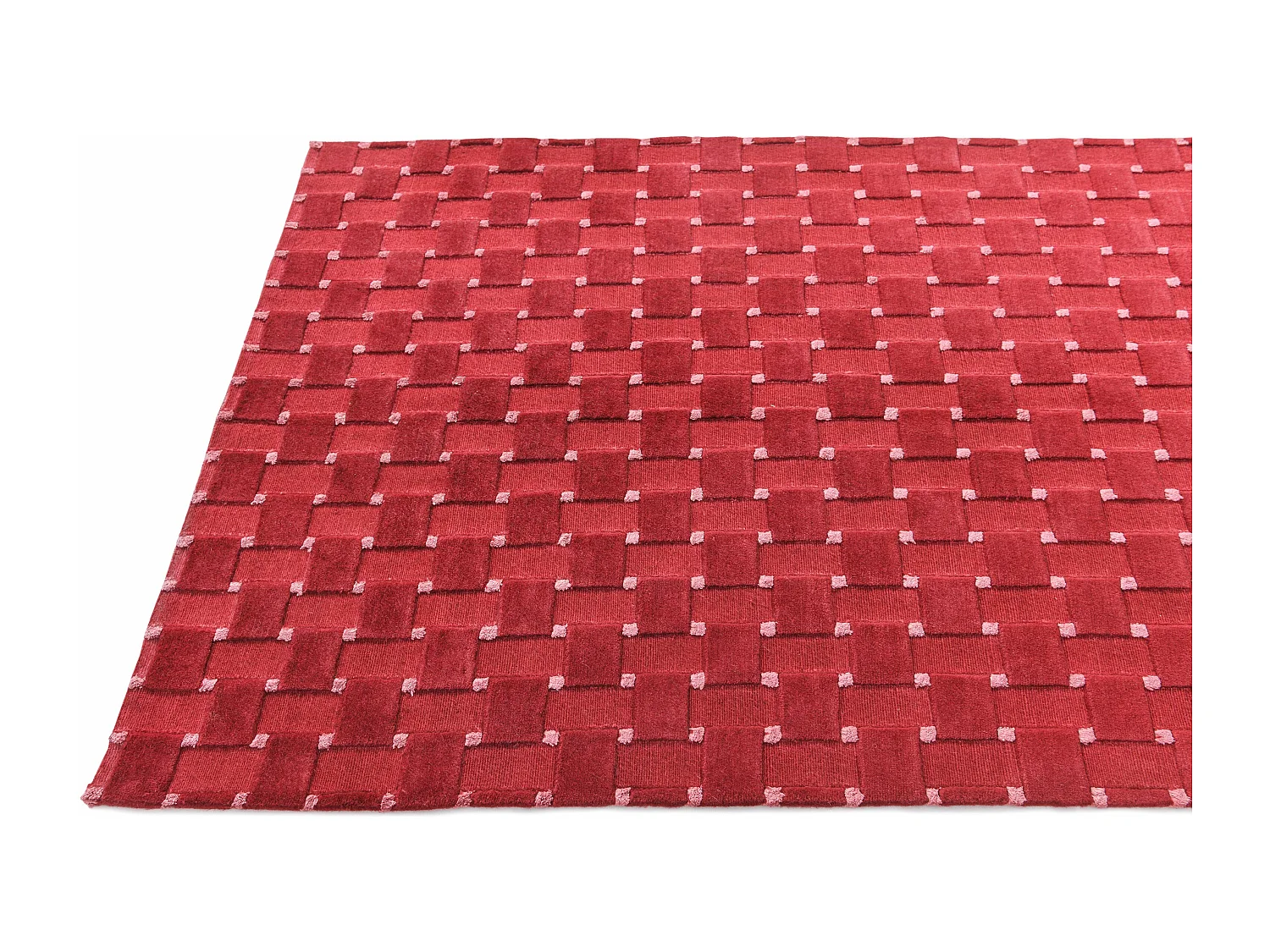 Tapis de laine 119x191 rouge Darya