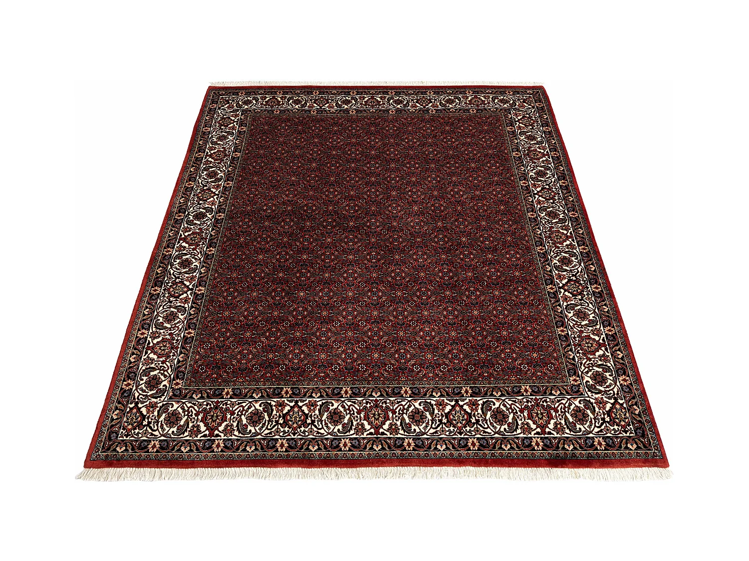 Wollteppich 202x253 Rot Bidjar