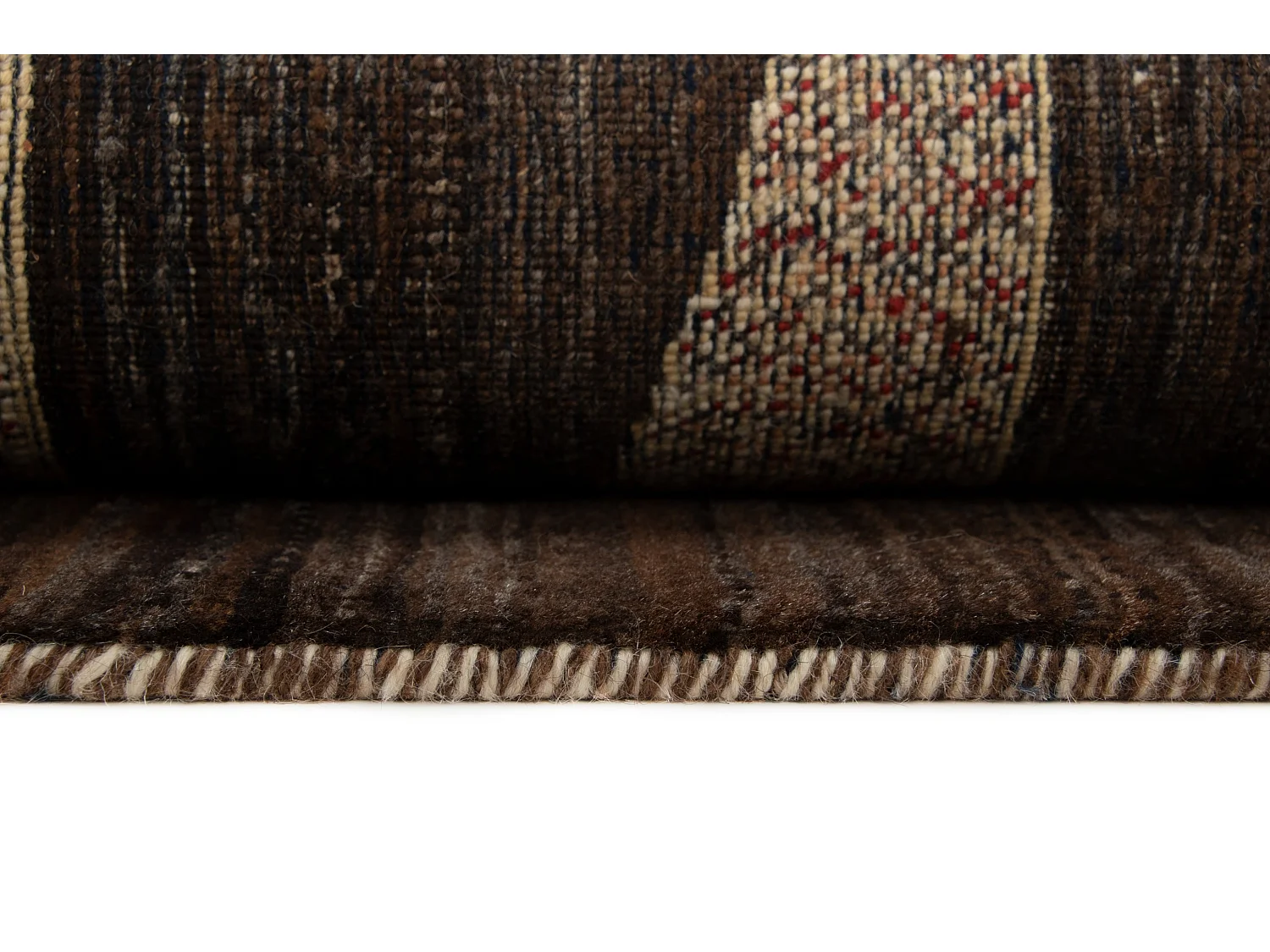 Tapis de laine 104x154 brun Kashkuli