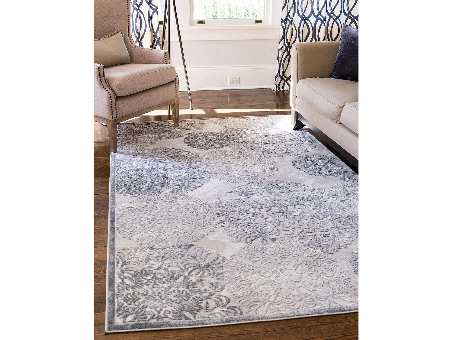 Tapis 185x275 gris Bern Clouds