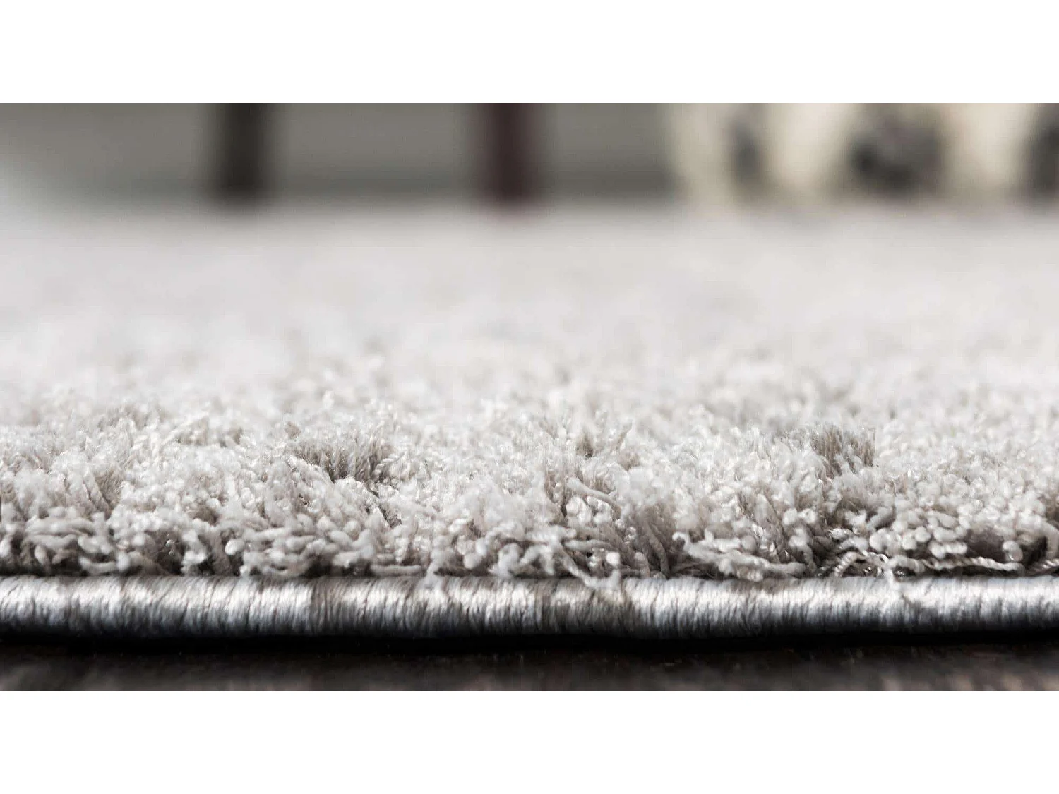 Tapis shaggy 240x305 gris argenté Luzern