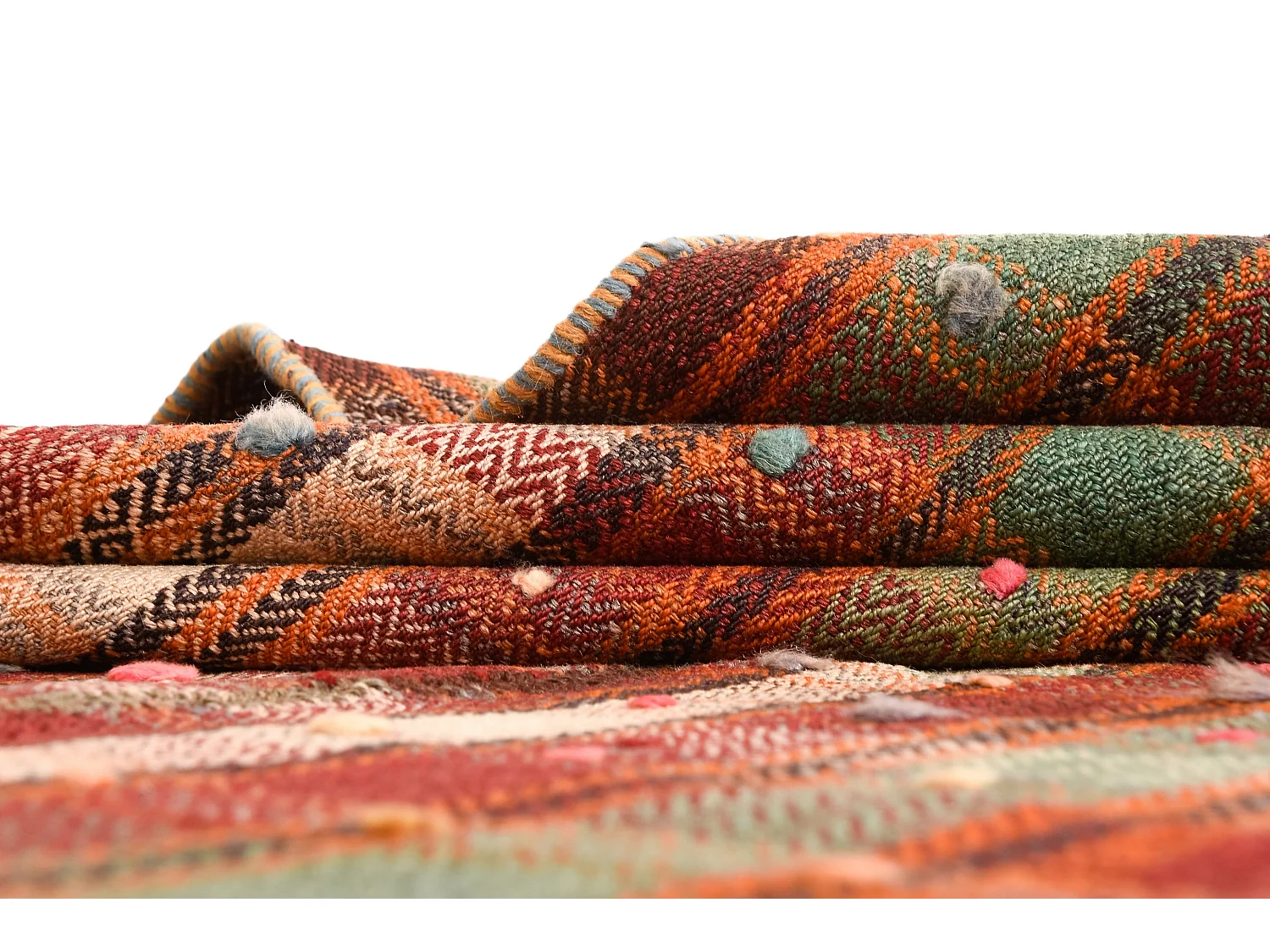 Tapis de laine 169x208 rouge Jajim