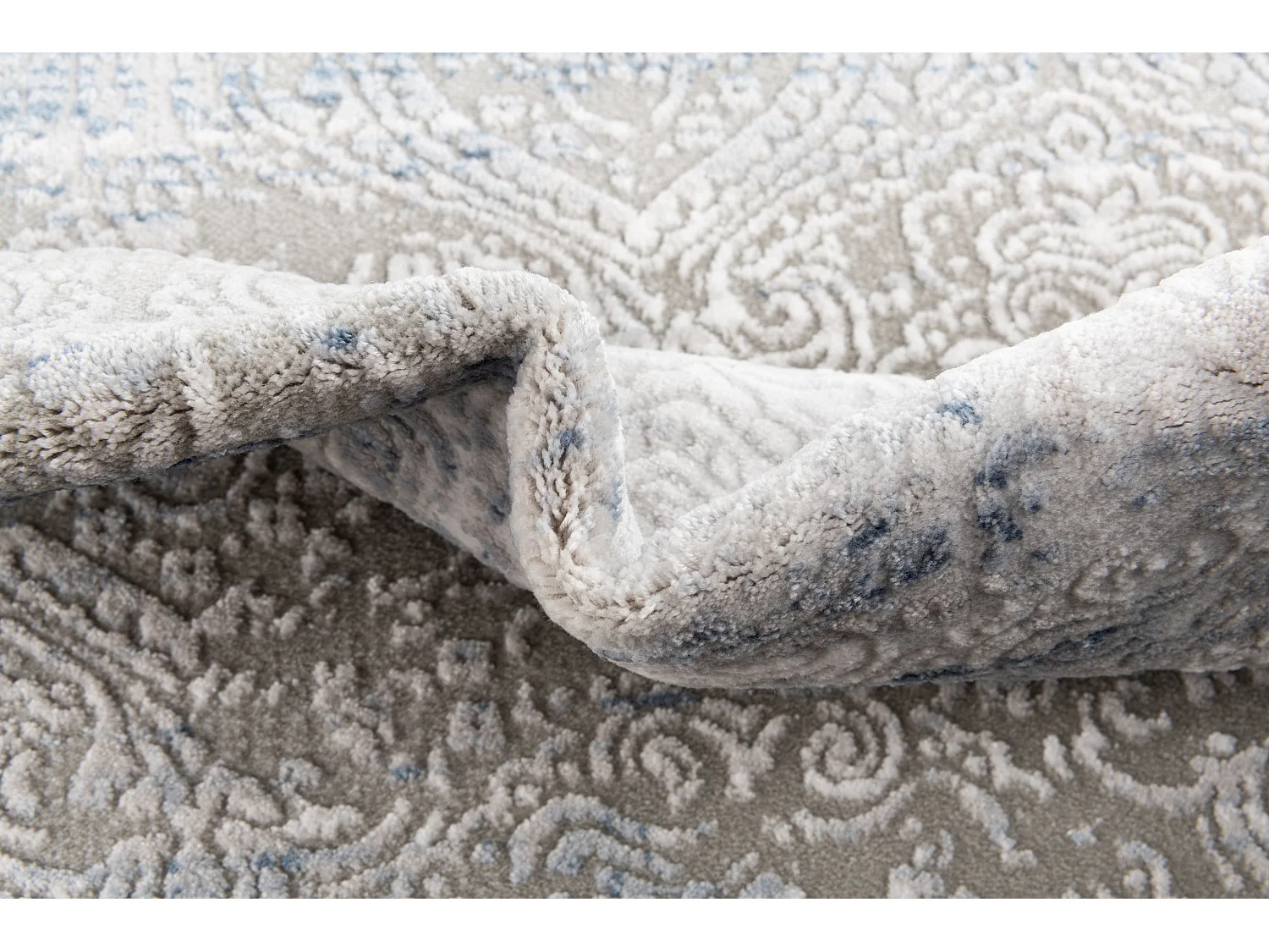 Tapis 160x245 gris bleu Davos Charme