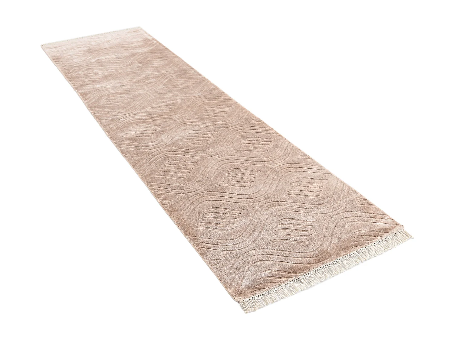 Tapis de couloir en laine 81x305 brun Darya