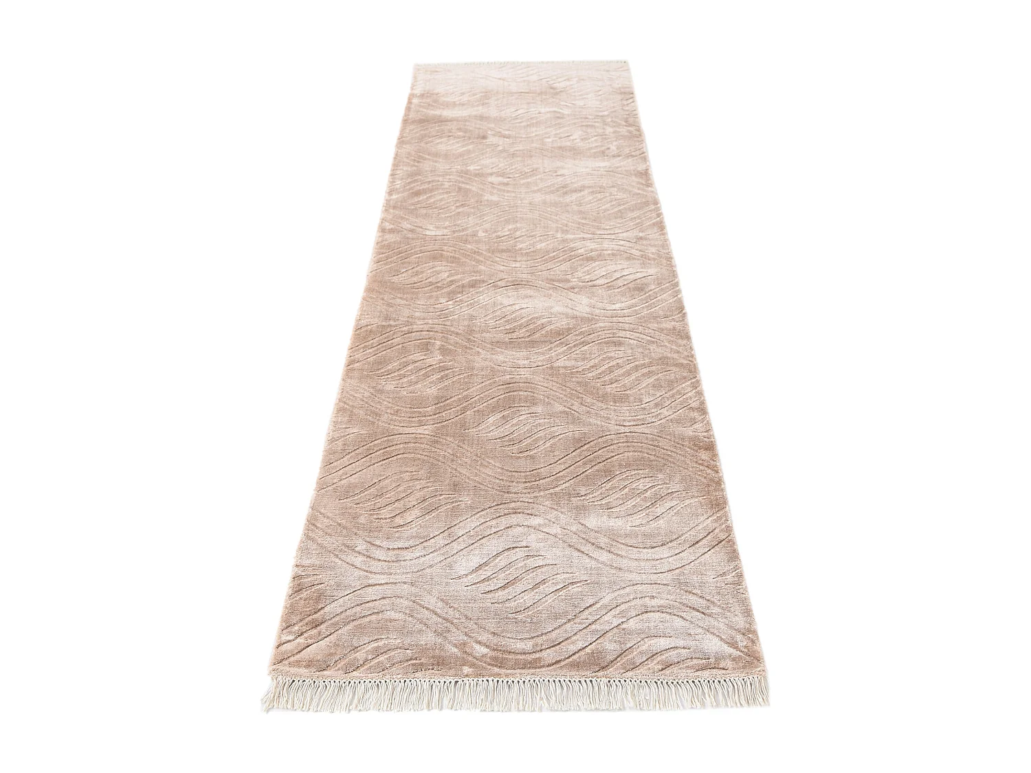 Tapis de couloir en laine 81x305 brun Darya