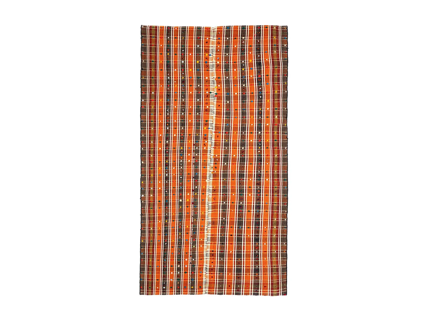 Tapis de laine 141x275 orange Jajim