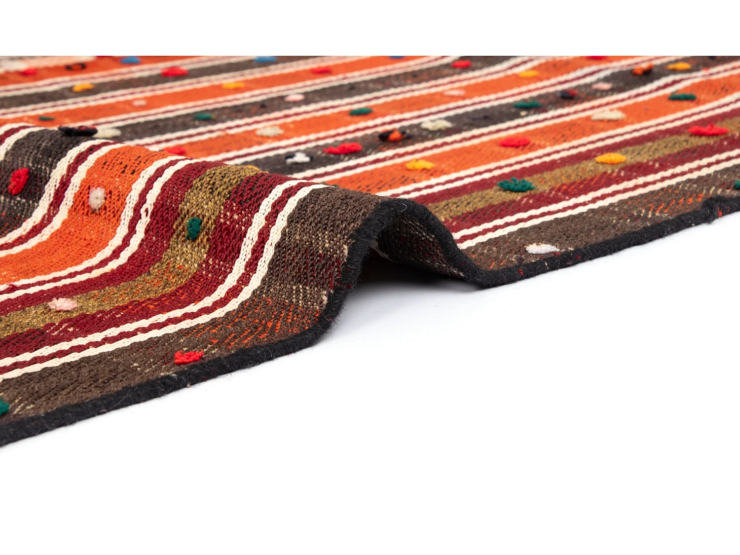 Tapis de laine 141x275 orange Jajim