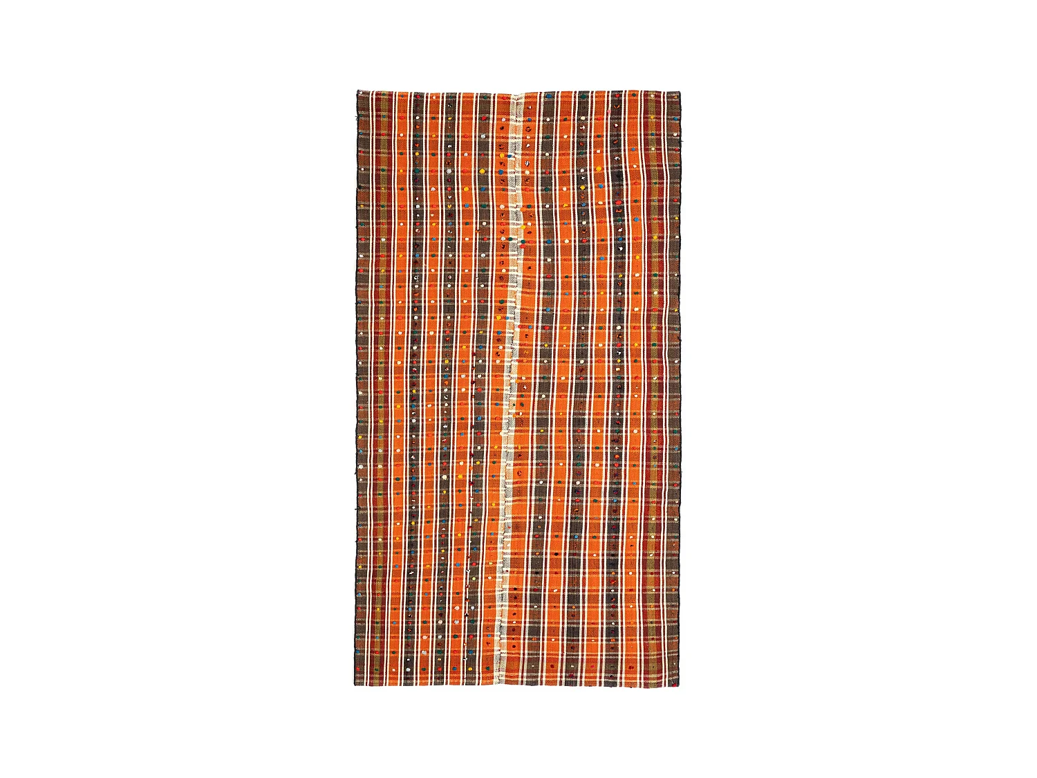 Tapis de laine 141x275 orange Jajim