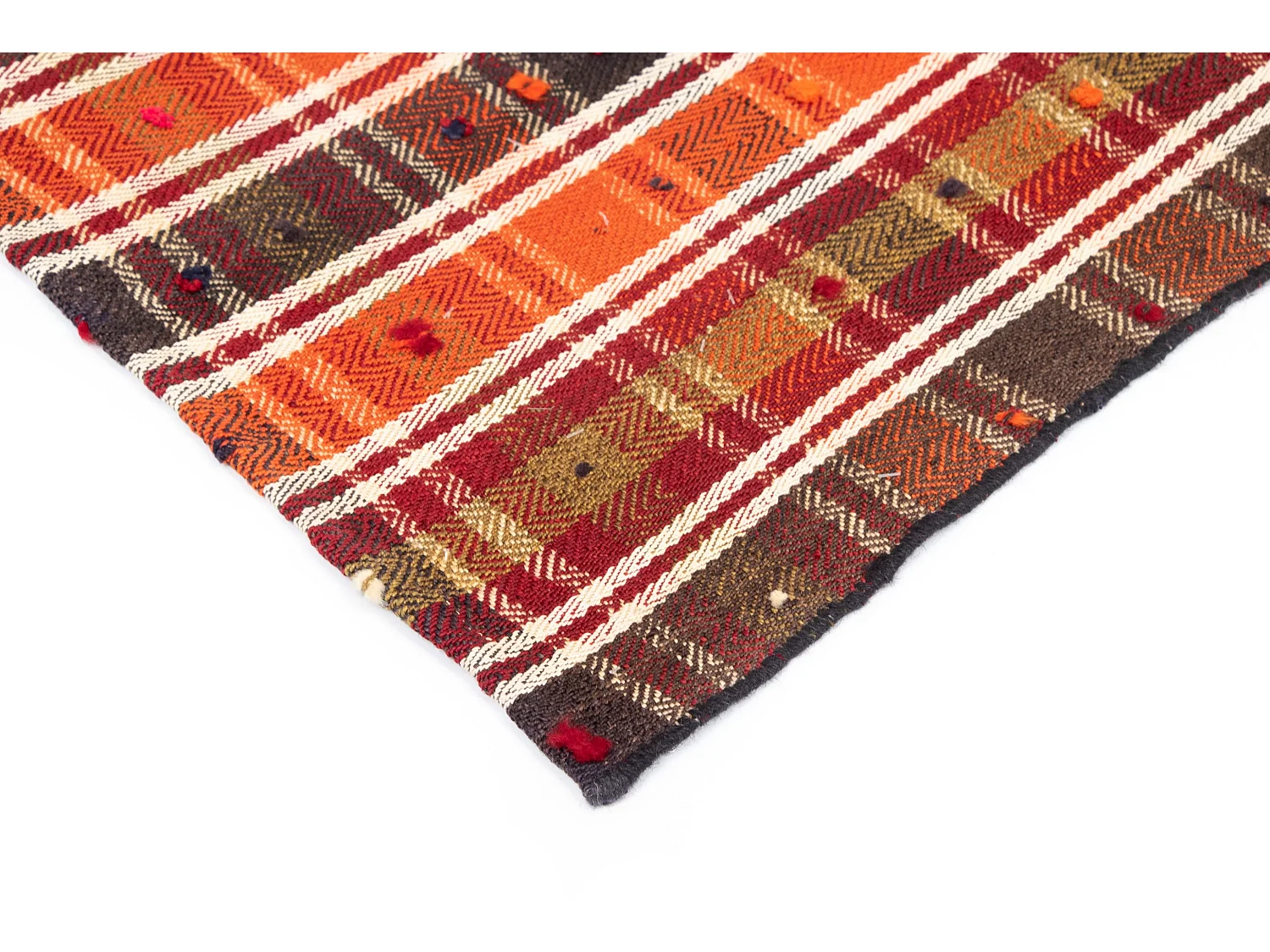 Tapis de laine 141x275 orange Jajim