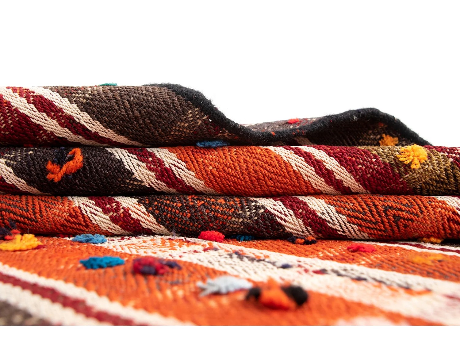 Tapis de laine 141x275 orange Jajim