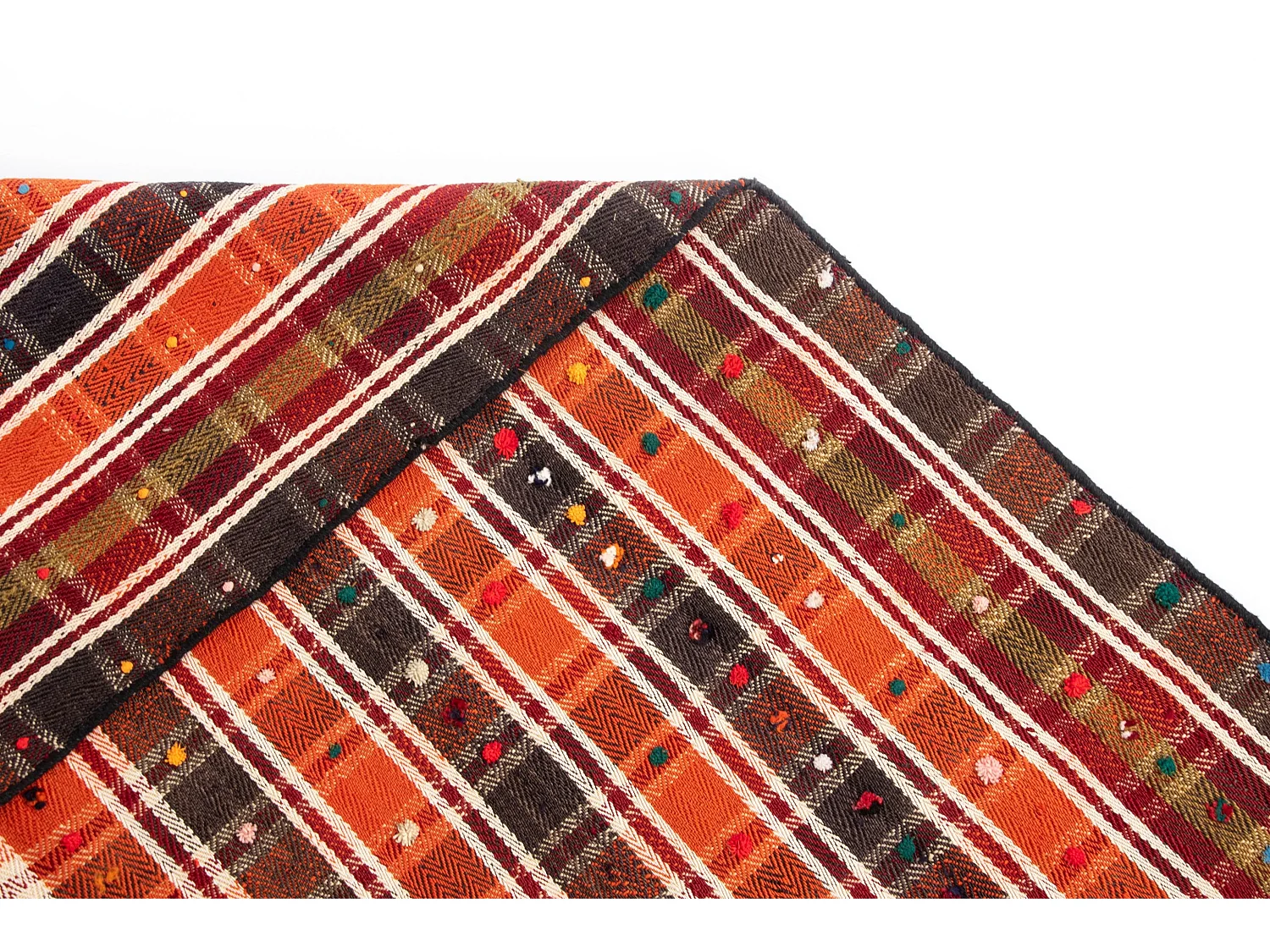 Tapis de laine 141x275 orange Jajim