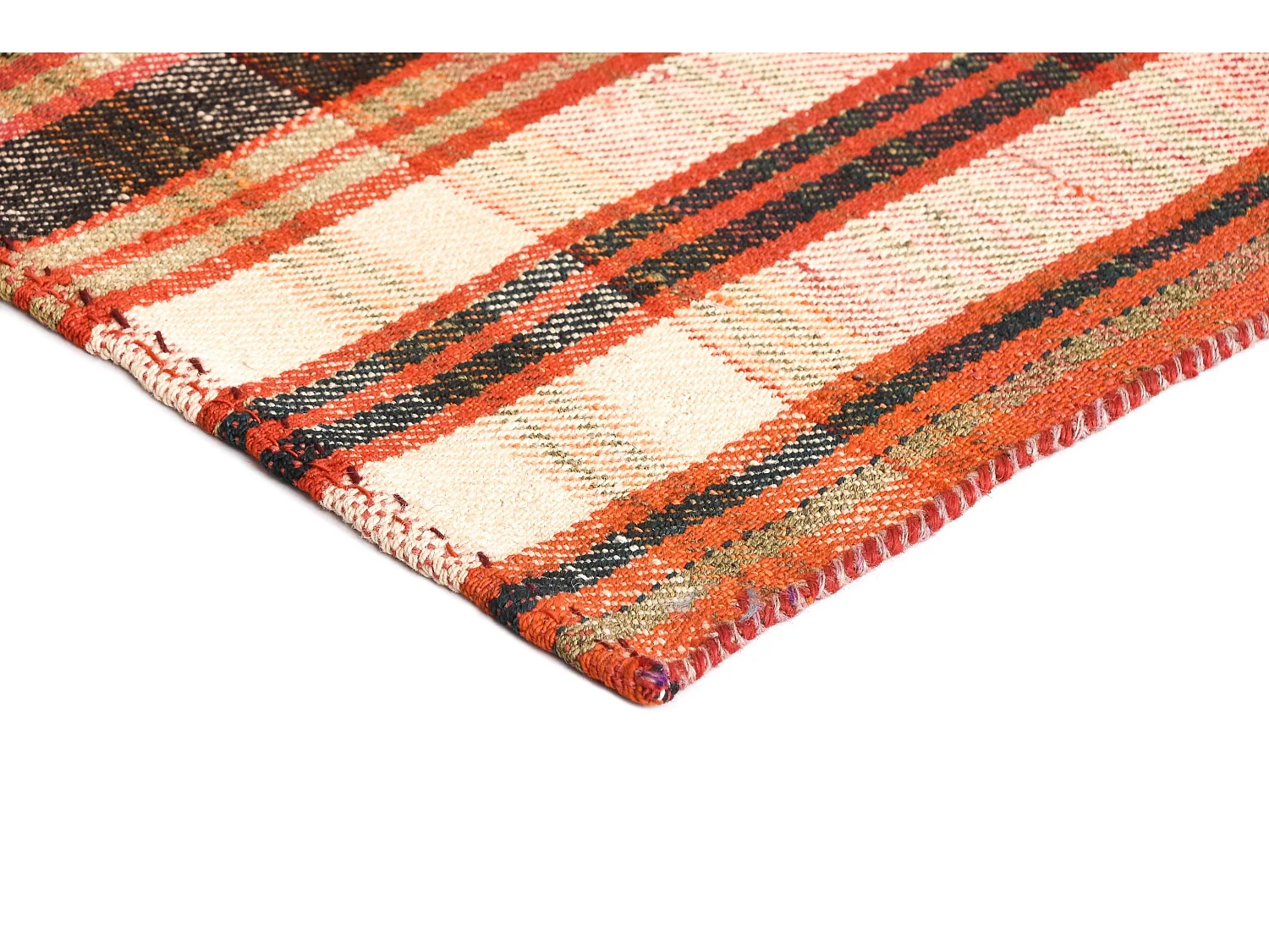 Wollteppich 151x199 Orange Jajim