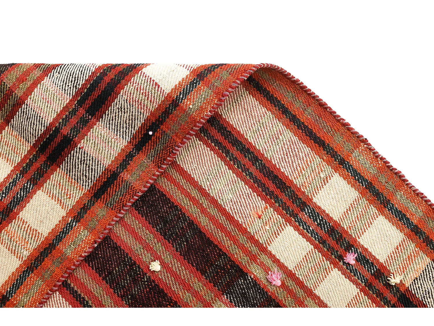 Wollteppich 151x199 Orange Jajim