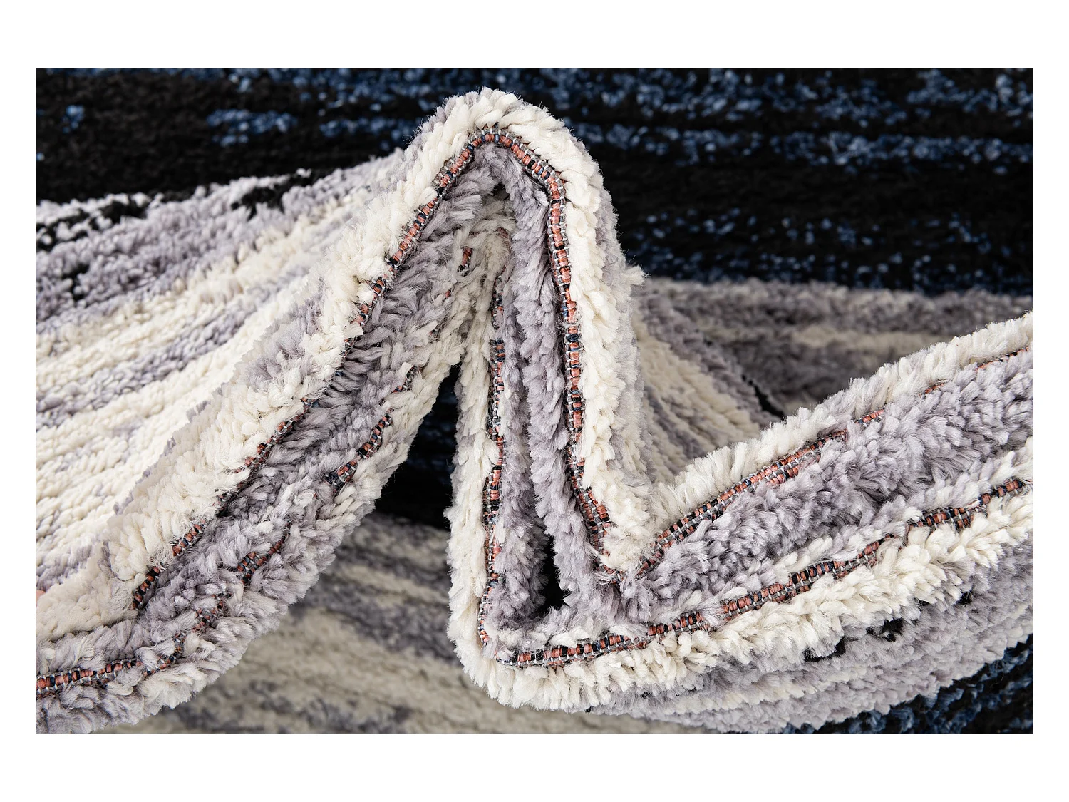 Hoogpolig tapijt 245x160 Blauw Frauenfeldnea