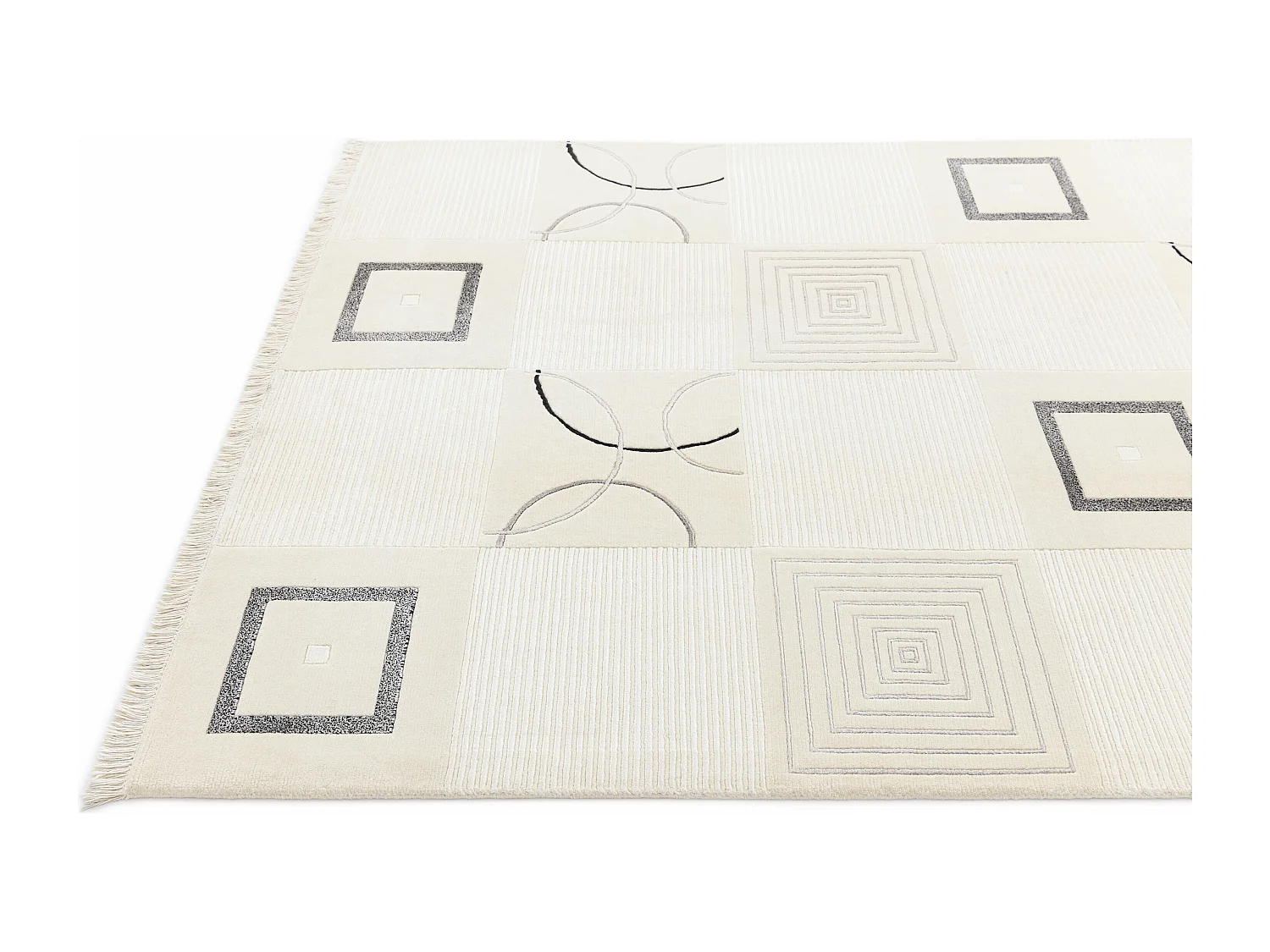 Tapis de laine 170x251 beige Darya