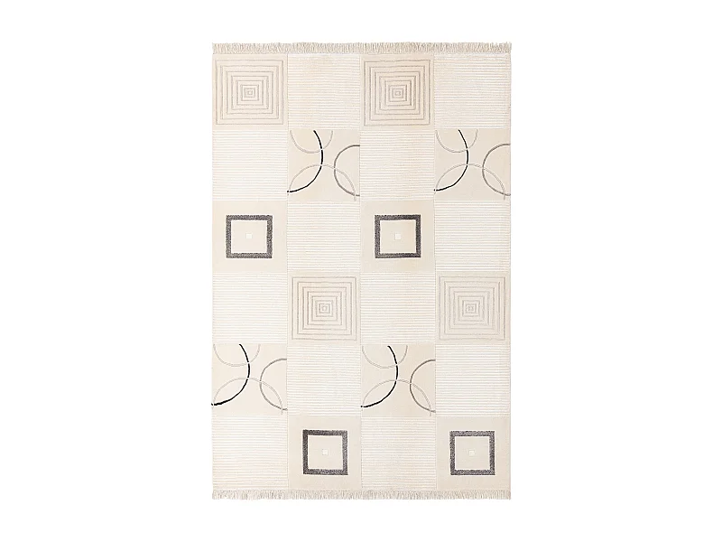Tapis de laine 170x251 beige Darya