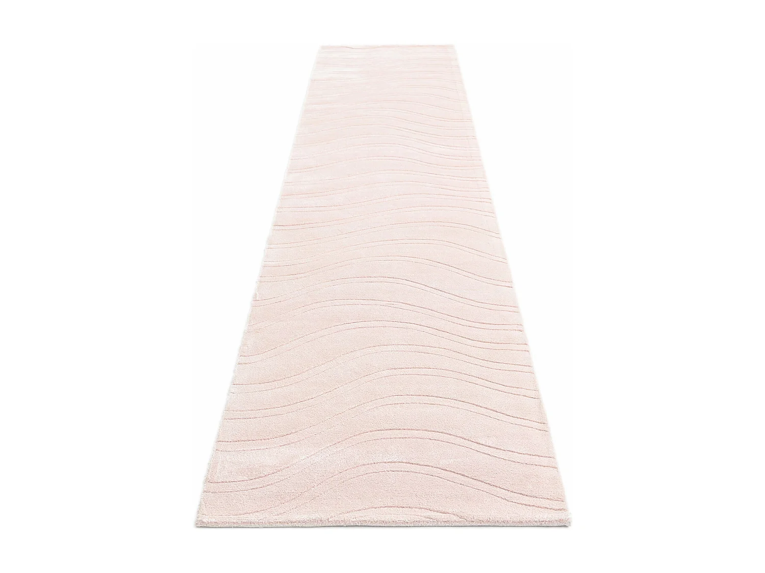 Tapis de couloir en laine 84x394 rose Darya