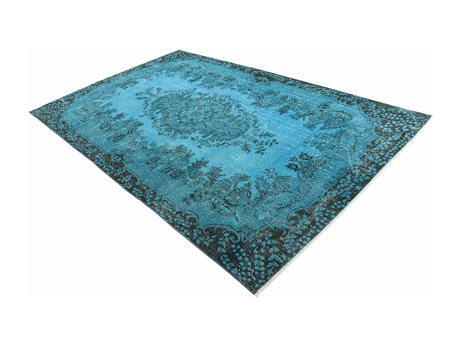Tapis de laine 175x282 Bleu Ultra Vintage