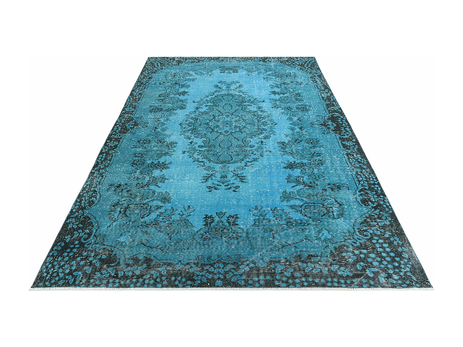Tapis de laine 175x282 Bleu Ultra Vintage
