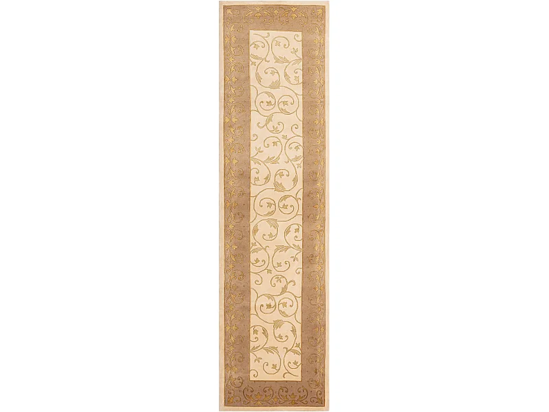 Tapis de couloir en laine 79x305 brun Darya