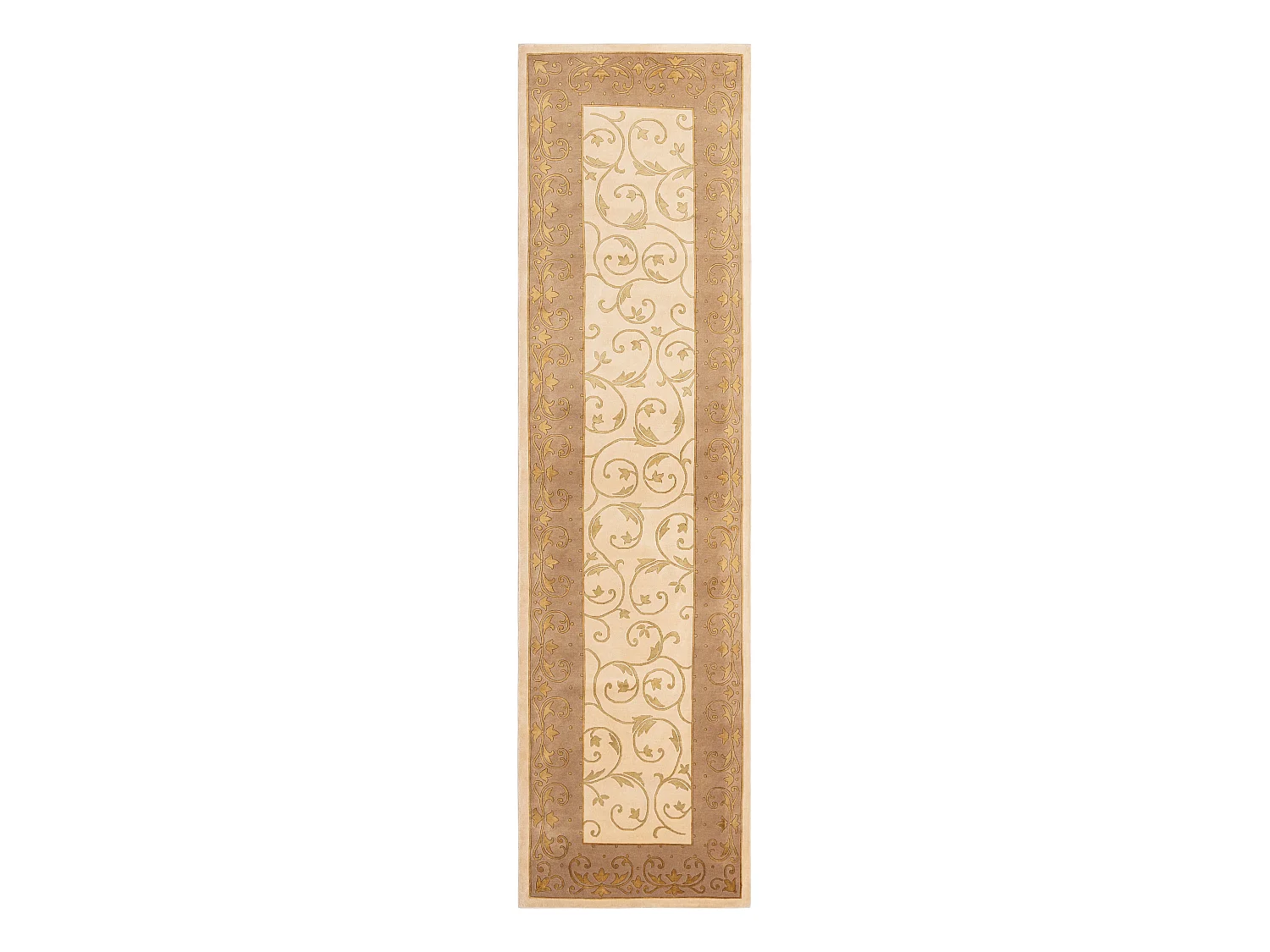 Tapis de couloir en laine 79x305 brun Darya