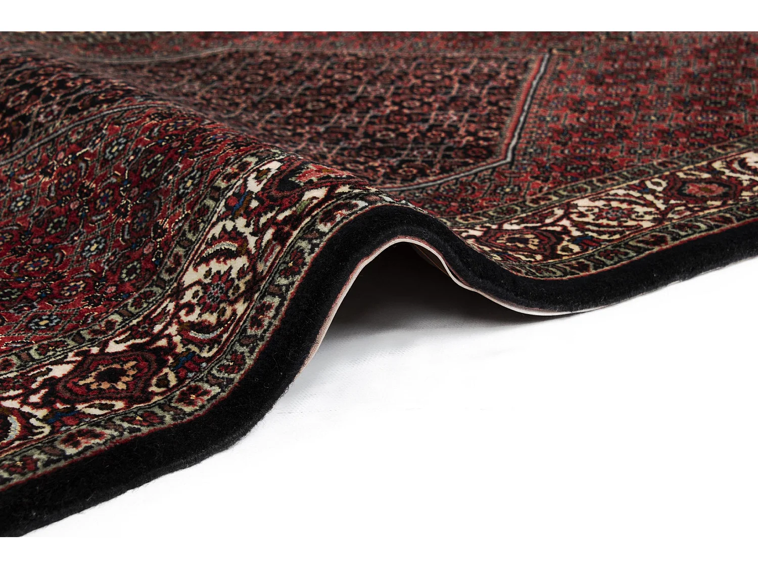 Läufer-Wollteppich 83x297 Rot Bidjar