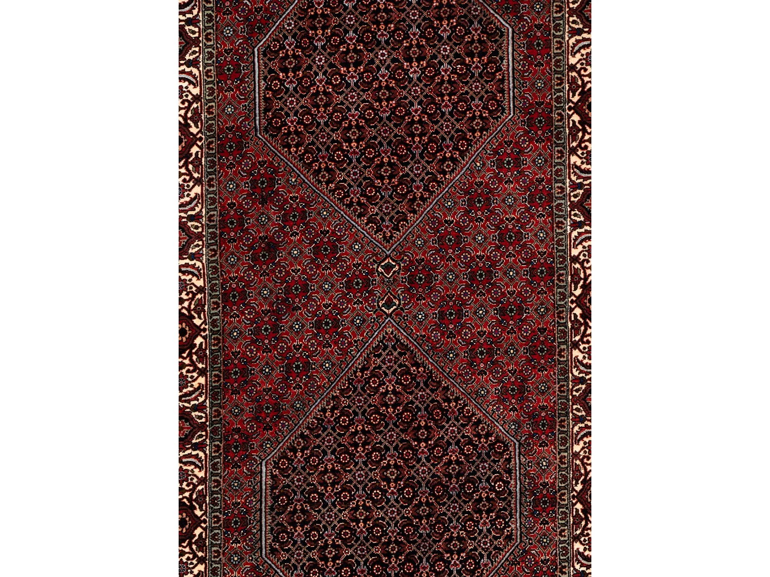 Läufer-Wollteppich 83x297 Rot Bidjar