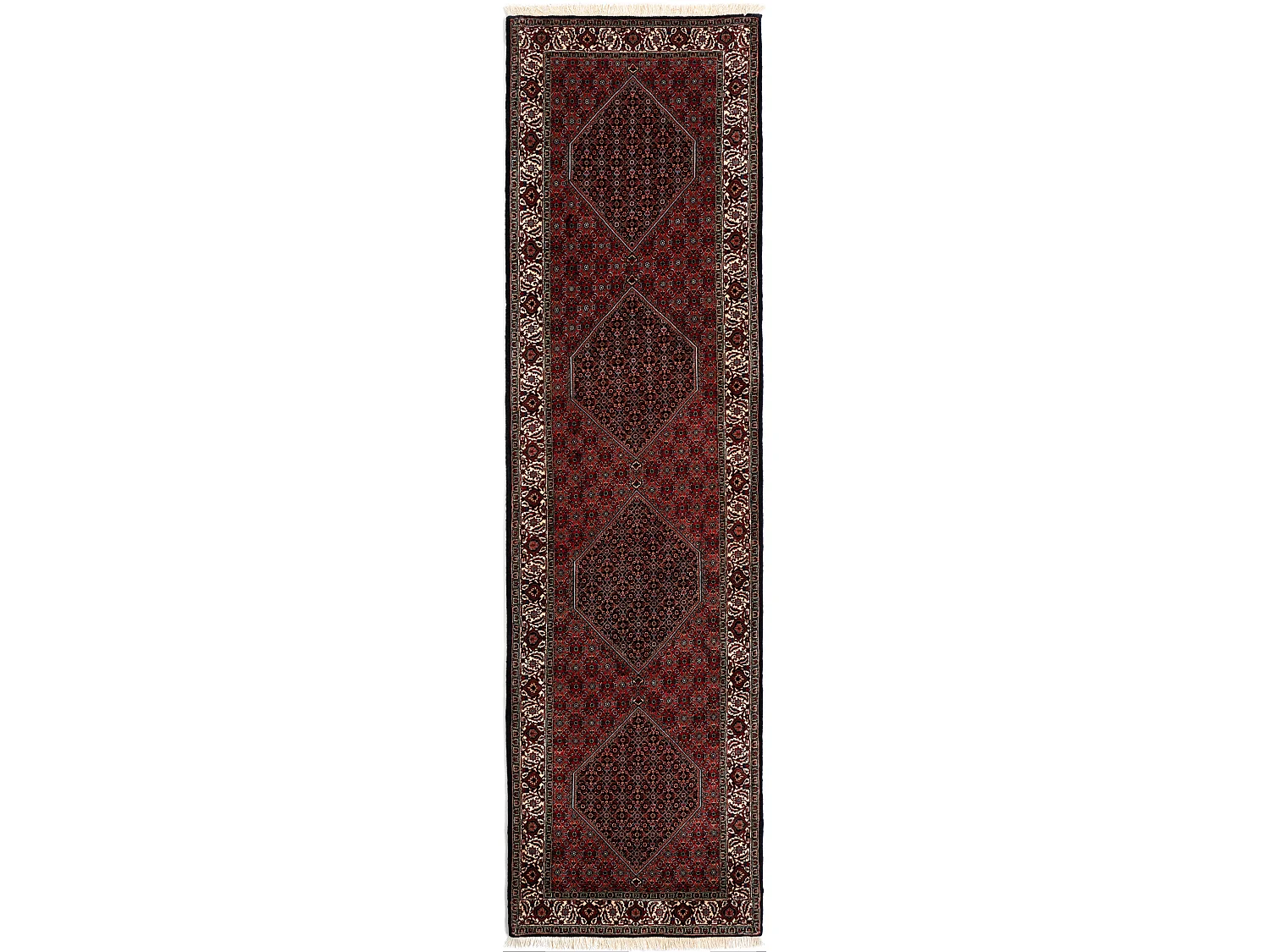 Tapis de couloir en laine 83x297 rouge Bidjar