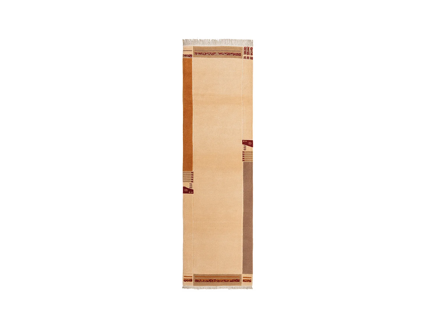 Läufer-Wollteppich 84x295 Braun Darya