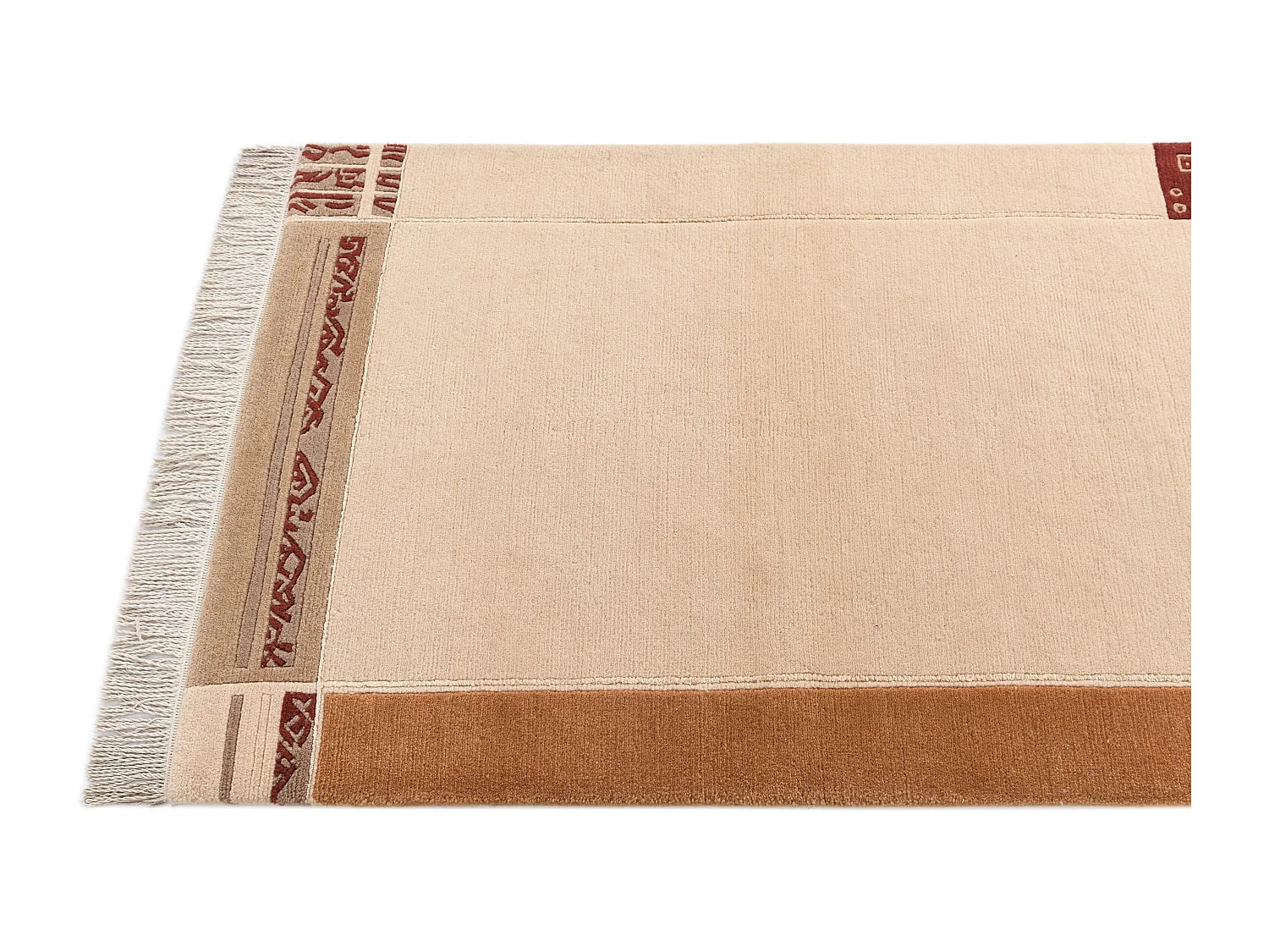 Tapis de couloir en laine 84x295 brun Darya